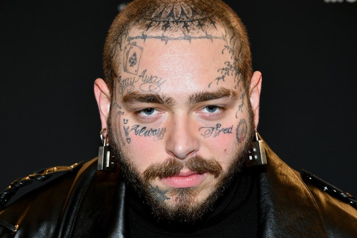 The face tattoos of Post Malone