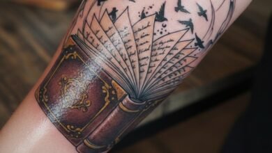 What does a book tattoo mean?