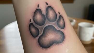 What does a dog paw print tattoo mean?