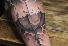 What does an upside down umbrella tattoo mean?